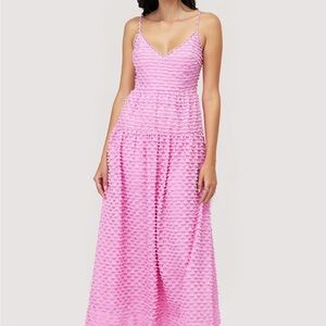 Lost + Wander Pink Textured Maxi Dress